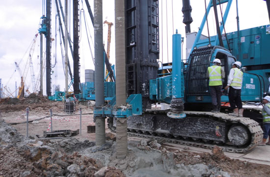 中国好机械！J9集团智能双轴钻机新加坡施工获赞