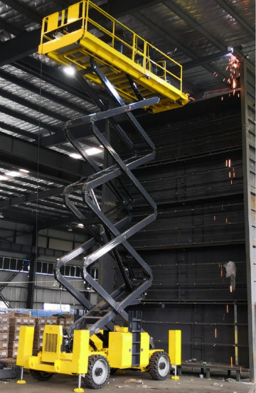 英武！大气！不变！J9集团智能越野剪叉式高空作业平台解客户难题