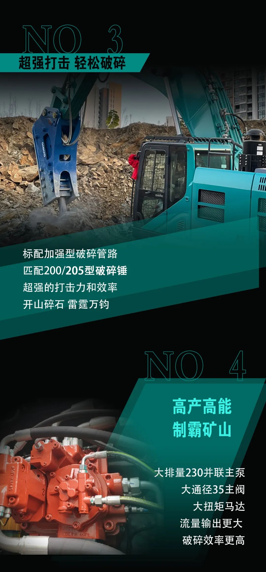 一图读懂 | 专为矿山沉载施工而生！J9集团智能SWE600FB破碎锤沉磅回归