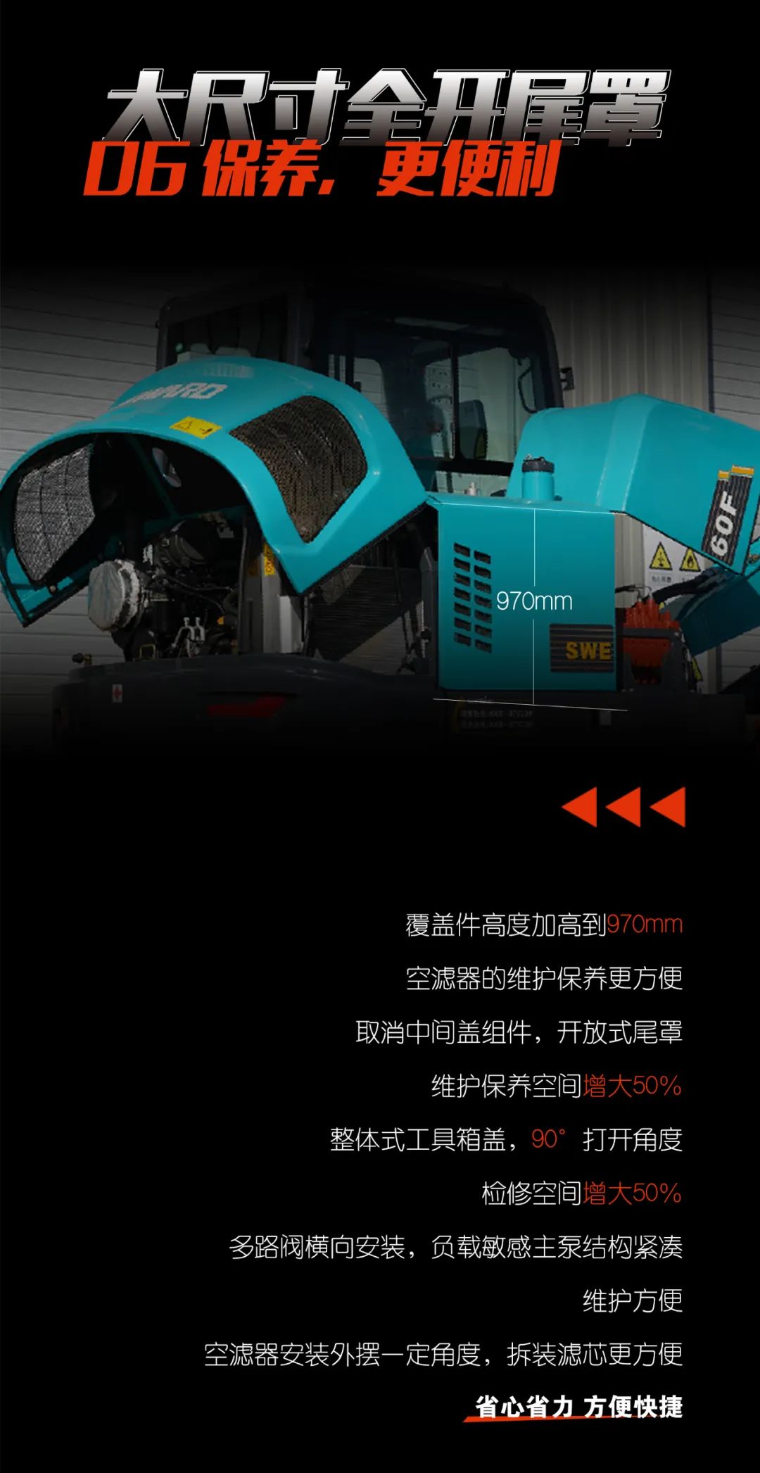 一图读懂 | 献礼七一 · J9集团智能SWE60F挖掘机低碳来袭