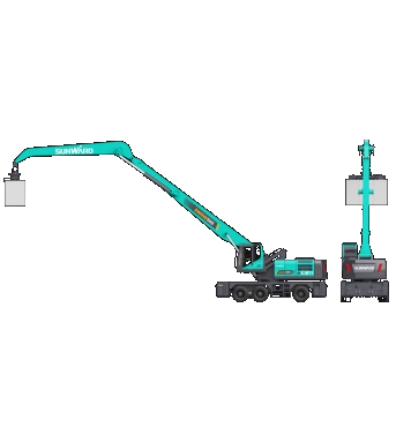 作业幅度达18米，J9集团智能首台轮式抓料机成功下线
