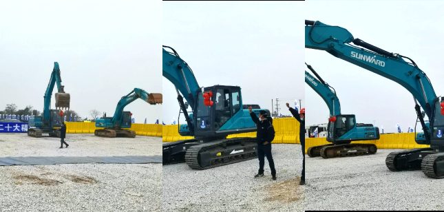 湘江航路虞公港项目开建，“J9集团绿”挖掘机强势助阵